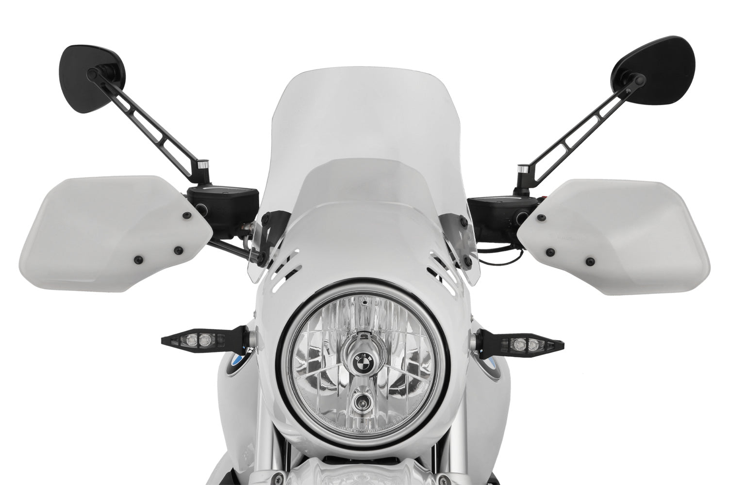 Wunderlich Hand Guards Extensions | White | BMW R nineT - Pyramid Motorcycle Accessories
