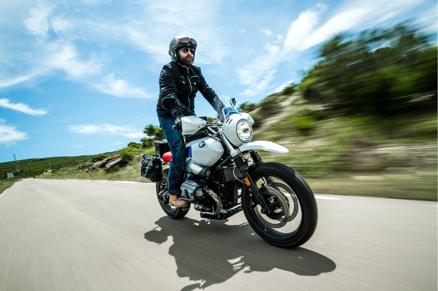 Wunderlich Hand Guards Extensions | White | BMW R nineT - Pyramid Motorcycle Accessories