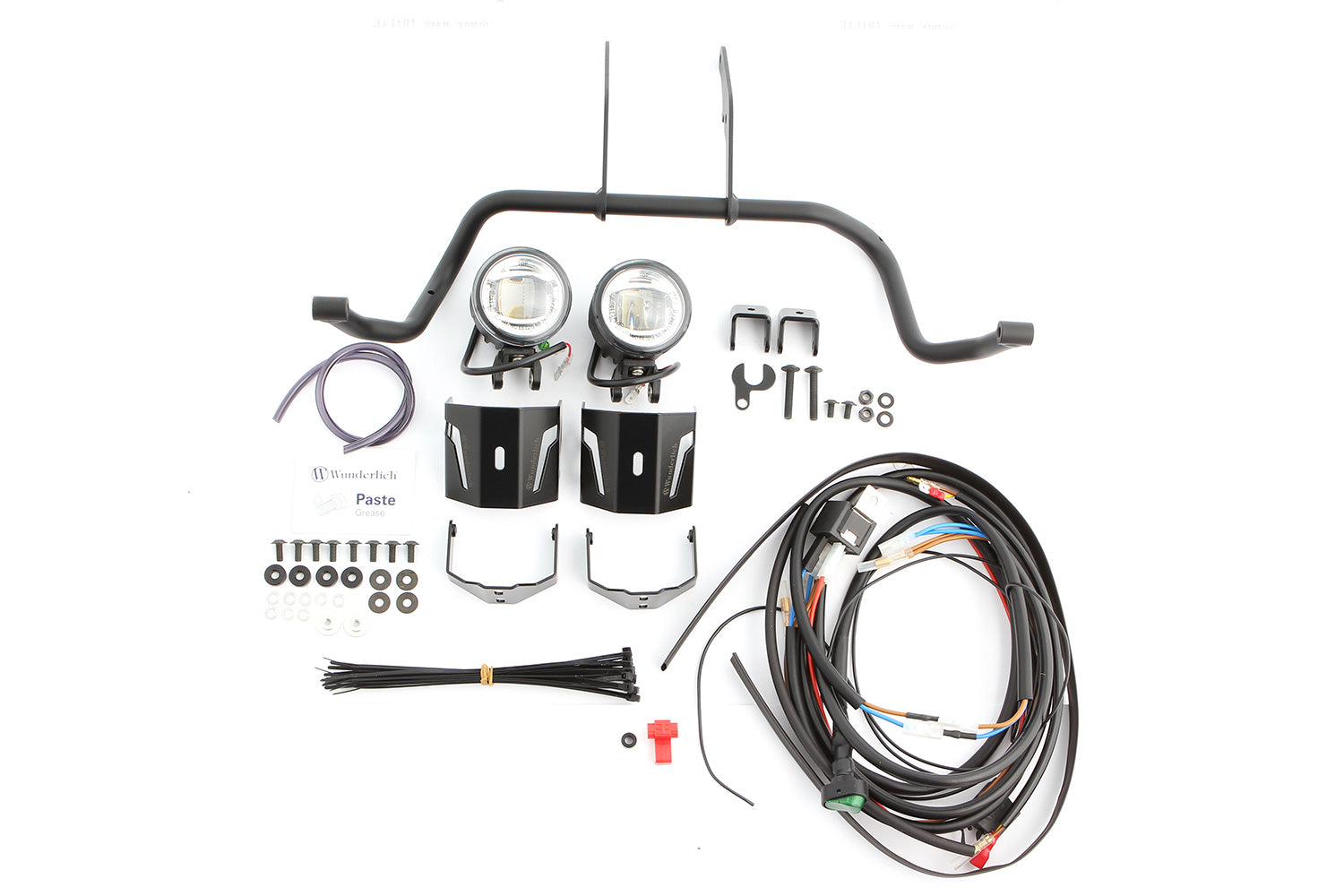 Wunderlich Aton LED Auxiliary Headlights | Black - Pyramid Motorcycle Accessories