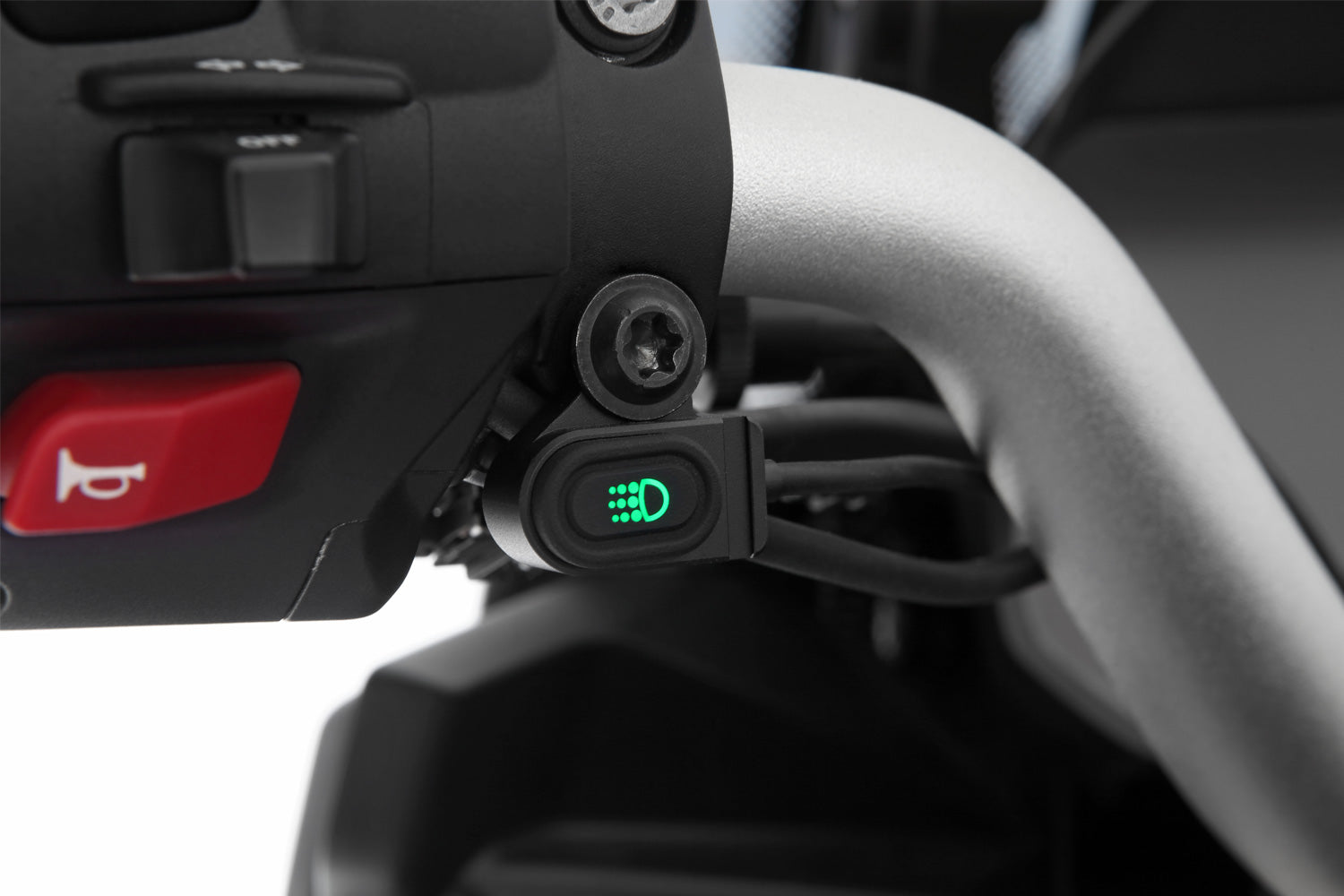 Wunderlich LED Auxiliary Headlight Microflooter | Black | BMW R 1250 R - Pyramid Motorcycle Accessories