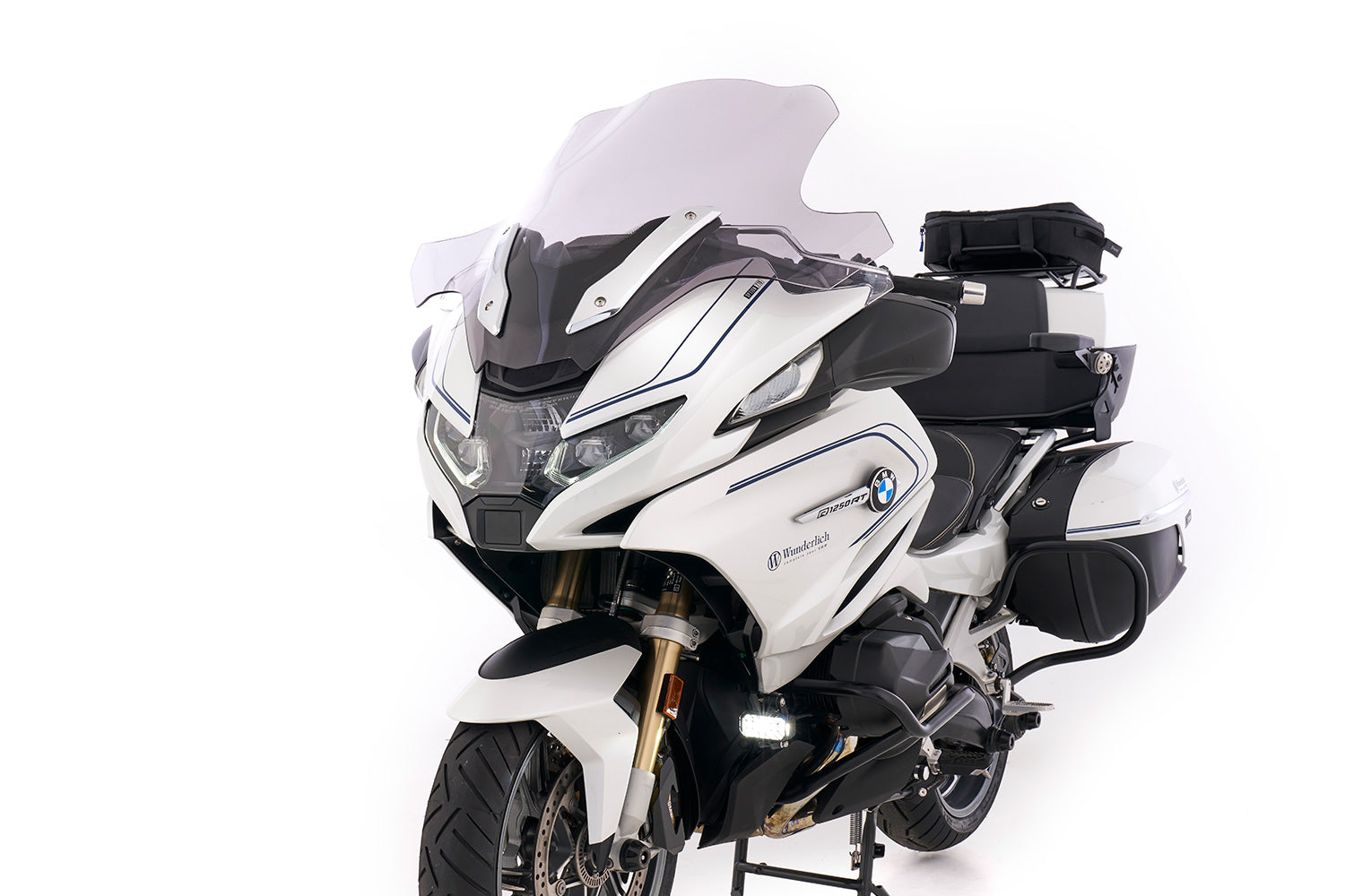 Wunderlich LED Auxillary Headlight Microflooter 3.0 Vehicle Mounting | Black | BMW R 1250 RT - Pyramid Motorcycle Accessories