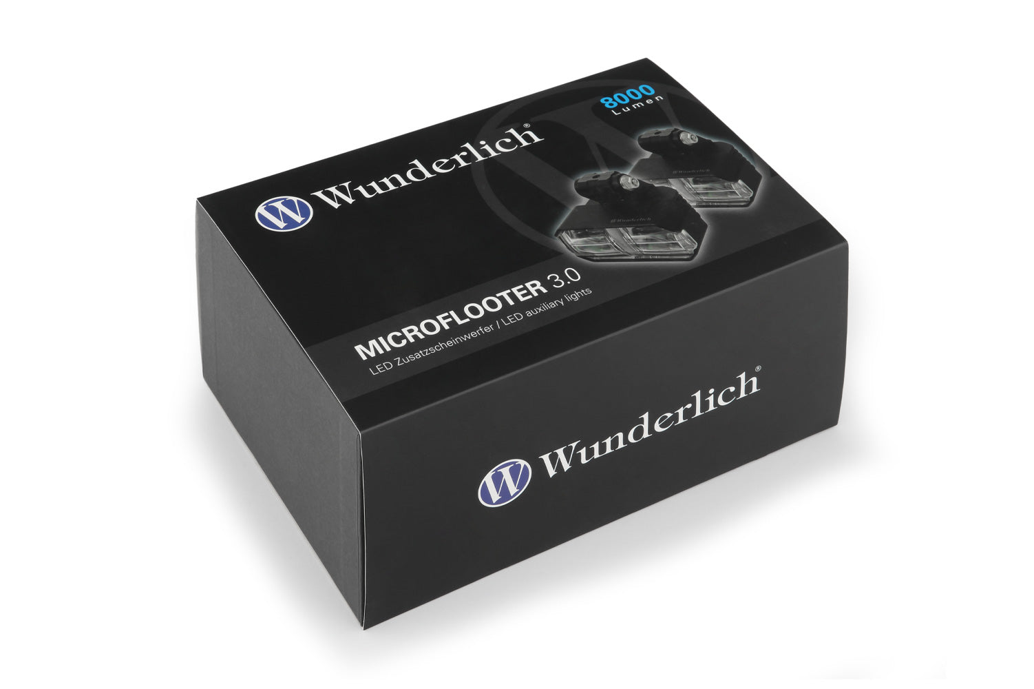 Wunderlich LED Auxillary Headlight Microflooter 3.0 Vehicle Mounting | Black - Pyramid Motorcycle Accessories