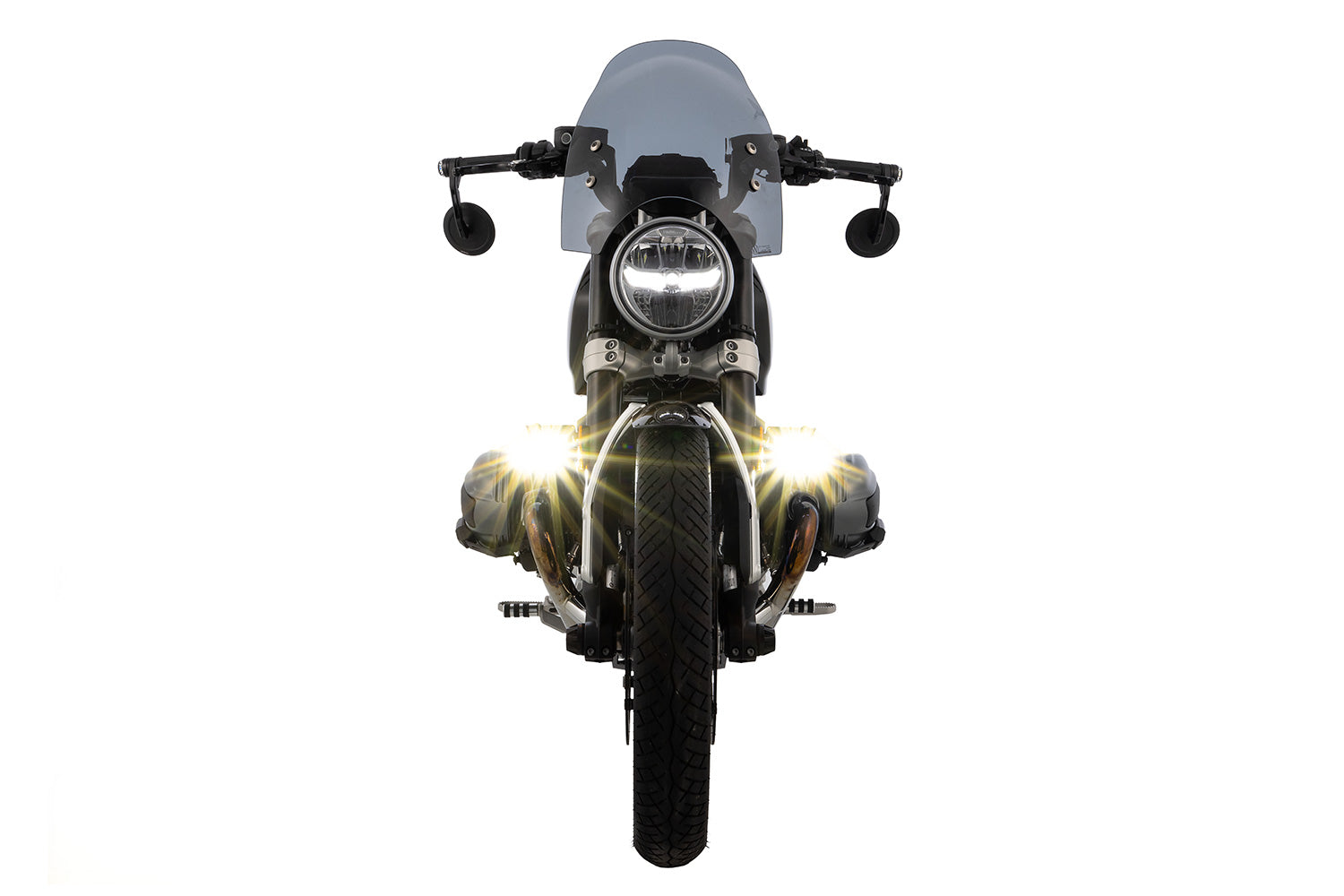 Wunderlich LED Auxiliary Headlight Microflooter For Vehicle Mounting | Black - Pyramid Motorcycle Accessories