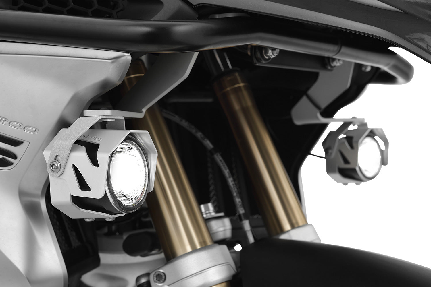 Wunderlich LED Additional Head Light Aton | Black | BMW R 1250 GS - Pyramid Motorcycle Accessories