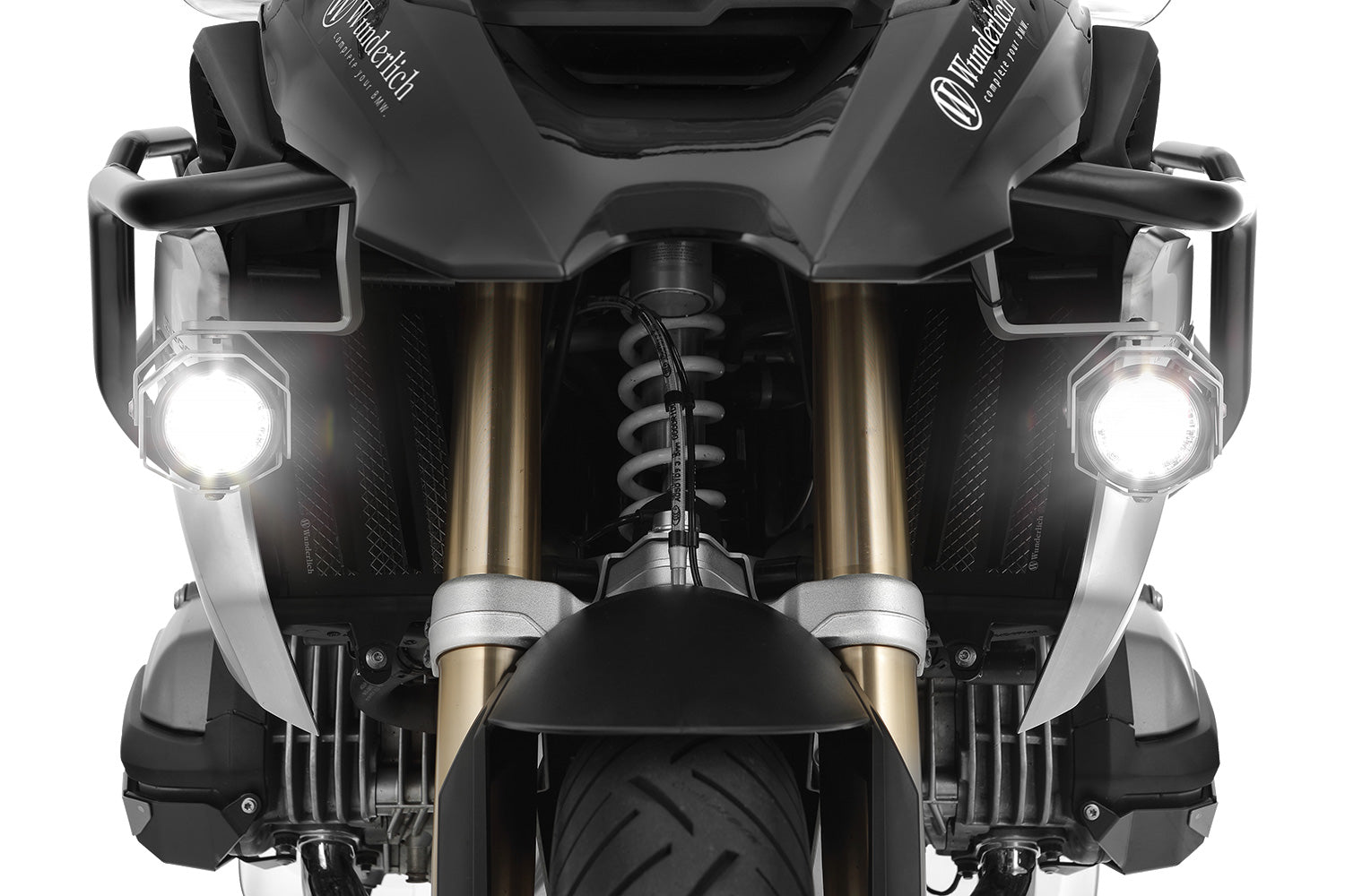 Wunderlich LED Additional Head Light Aton | Black | BMW R 1250 GS - Pyramid Motorcycle Accessories