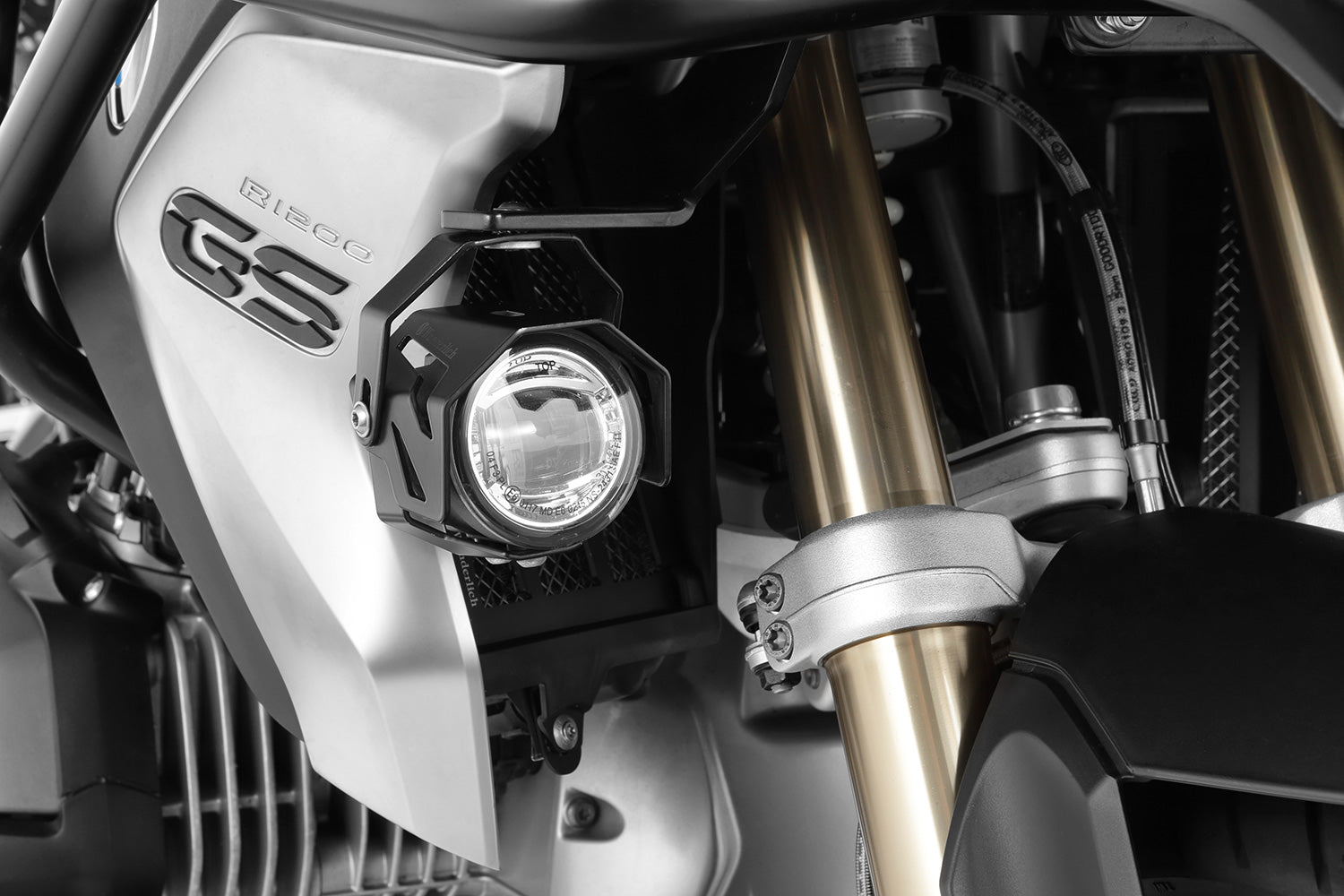 Wunderlich LED Additional Head Light Aton | Silver | BMW K 1600 Grand America - Pyramid Motorcycle Accessories