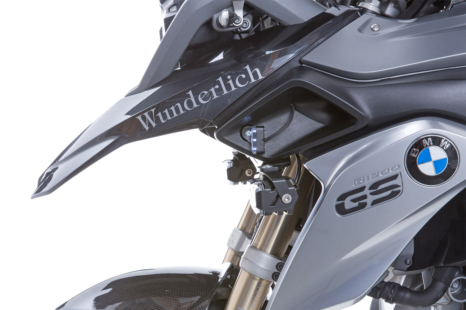 Wunderlich Microflooter LED Auxiliary Headlight | Silver | BMW R 1250 R - Pyramid Motorcycle Accessories