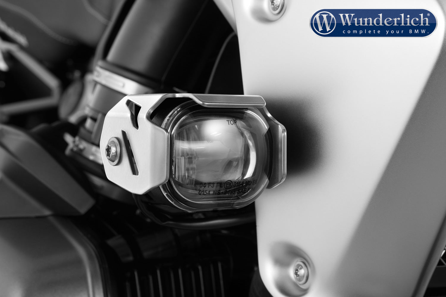 Wunderlich Microflooter LED Auxiliary Headlight | Black | BMW R nineT - Pyramid Motorcycle Accessories