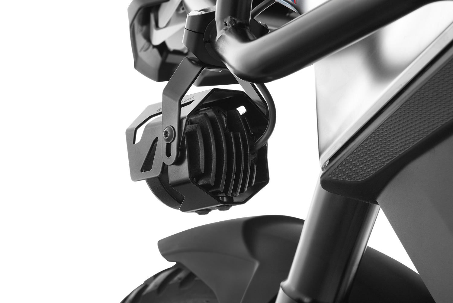Wunderlich LED Additional Head Light Microflooter | Silver | BMW R nineT - Pyramid Motorcycle Accessories