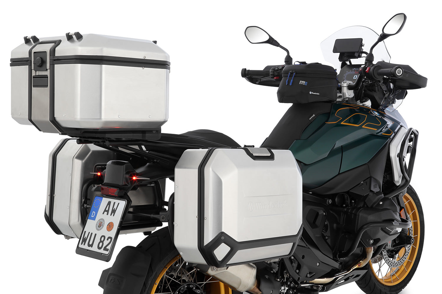 Wunderlich Case Set X-case X36 Aluminium with Lock Coded | Silver - Pyramid Motorcycle Accessories