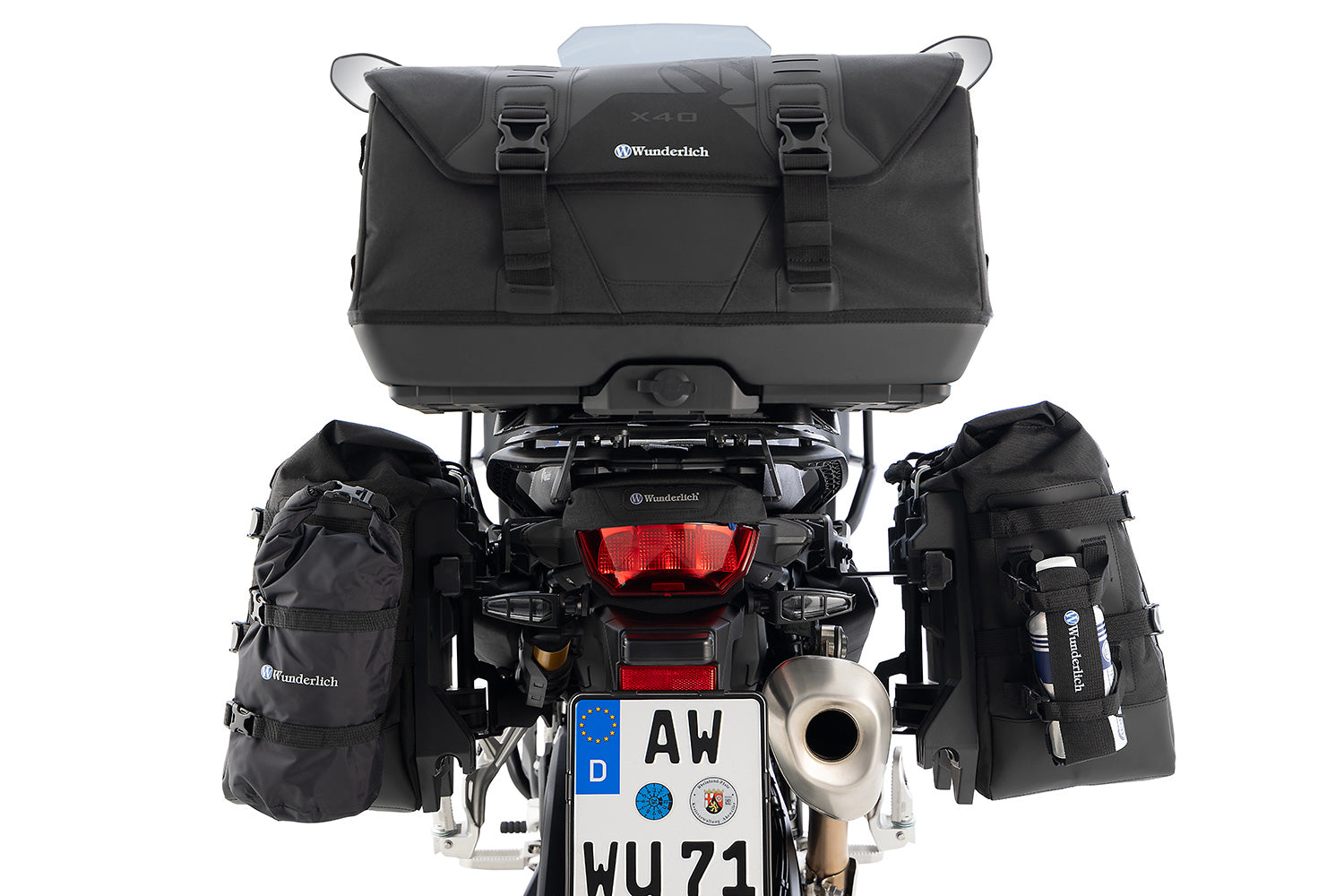Wunderlich Side Rack For Original Aluminium Panniers Piece | Black | BMW R 1300 GS - Pyramid Motorcycle Accessories