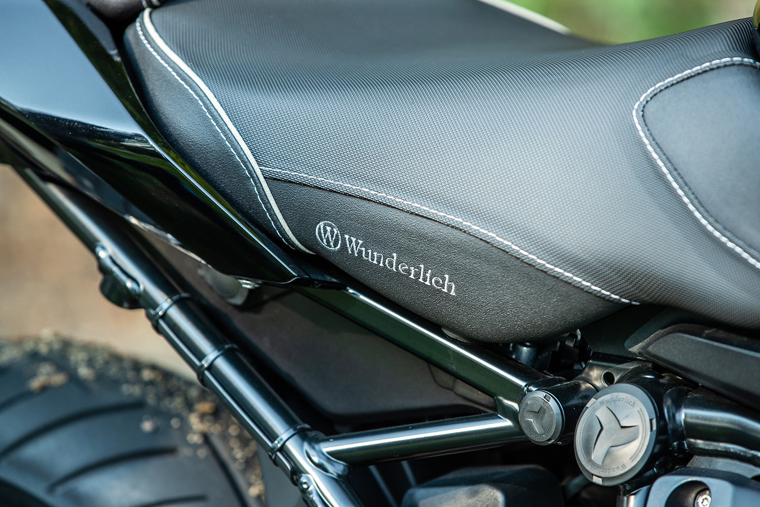Wunderlich Aktivkomfort Rider Seat with Heating Smart Plug & Play Standard | Green Gold - Pyramid Motorcycle Accessories