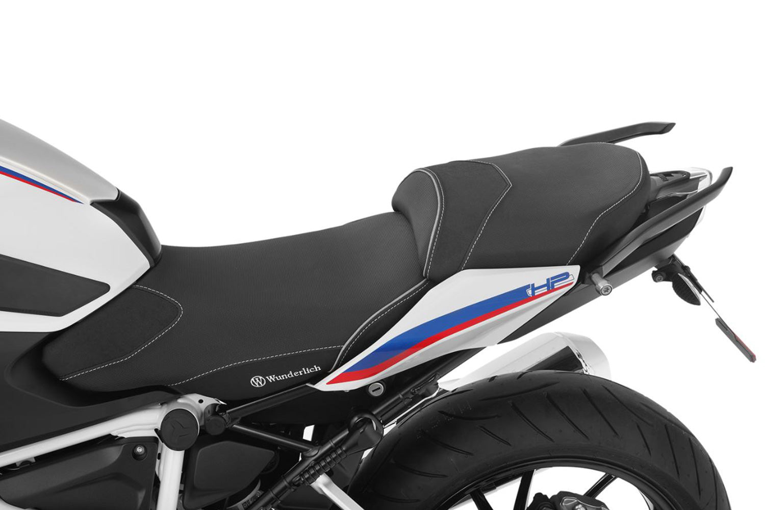Wunderlich Passenger Seat Aktivkomfort with Seat Heating Smart Standard | Blue-Gold | BMW R 1300 GS - Pyramid Motorcycle Accessories
