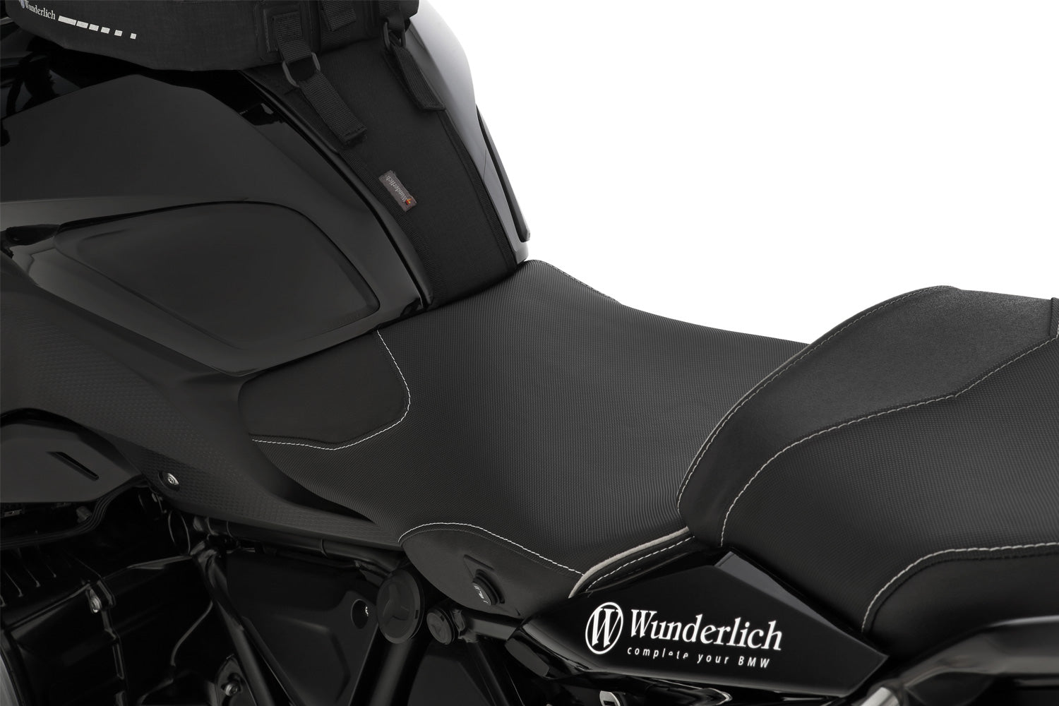 Wunderlich Rider Seat Aktivkomfort with Aftermarket Heating High | Black | BMW R 1250 RΒ -Β Β Pyramid Motorcycle Accessories