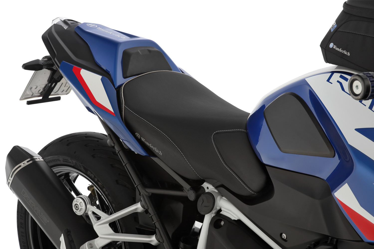 Wunderlich Rider Seat Aktivkomfort with Aftermarket Heating High | Black | BMW R 1250 RΒ -Β Β Pyramid Motorcycle Accessories