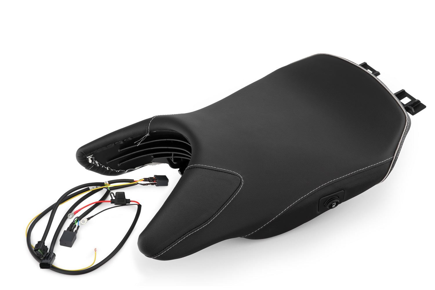 Wunderlich Rider Seat Aktivkomfort with Aftermarket Heating High | Black | BMW R 1250 RΒ -Β Β Pyramid Motorcycle Accessories