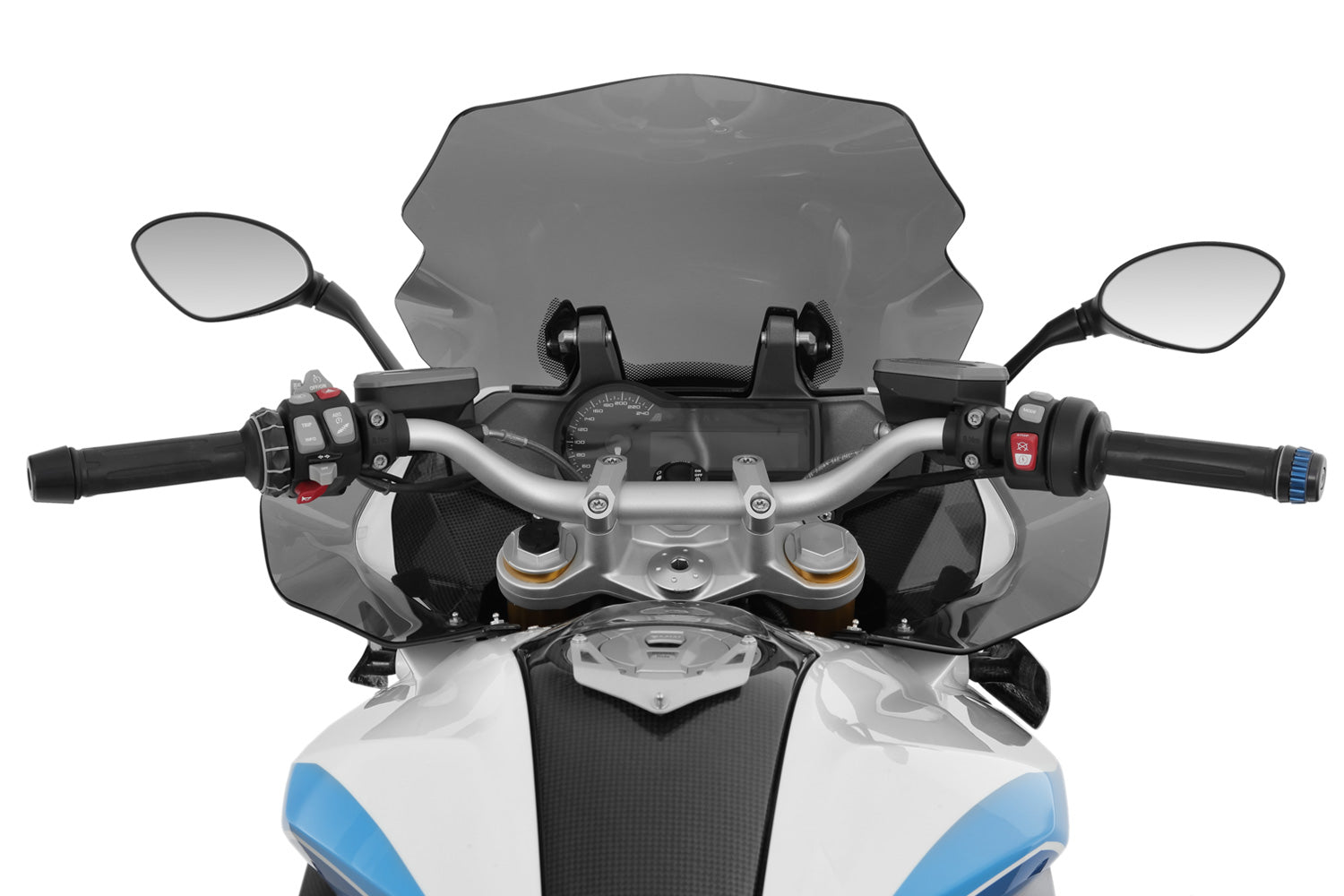 Wunderlich Handlebar Mount Cover | Silver | BMW R nineT - Pyramid Motorcycle Accessories