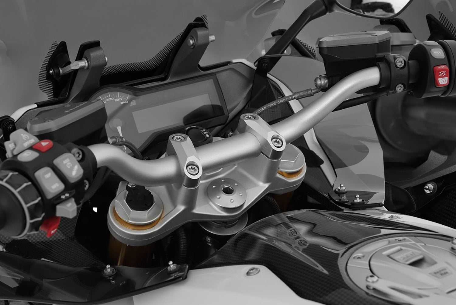 Wunderlich Tube-Style Handlebar Pre-drilled | Silver | BMW R 1250 R - Pyramid Motorcycle Accessories