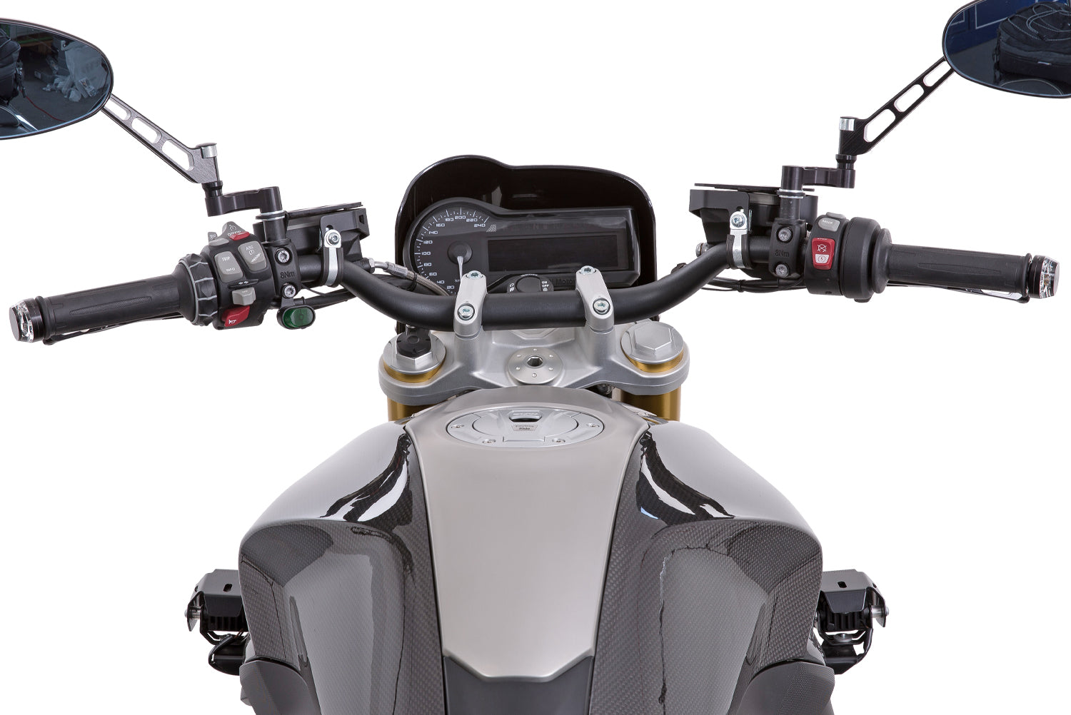 Wunderlich Tube-style Handlebar Pre-drilled | Black - Pyramid Motorcycle Accessories