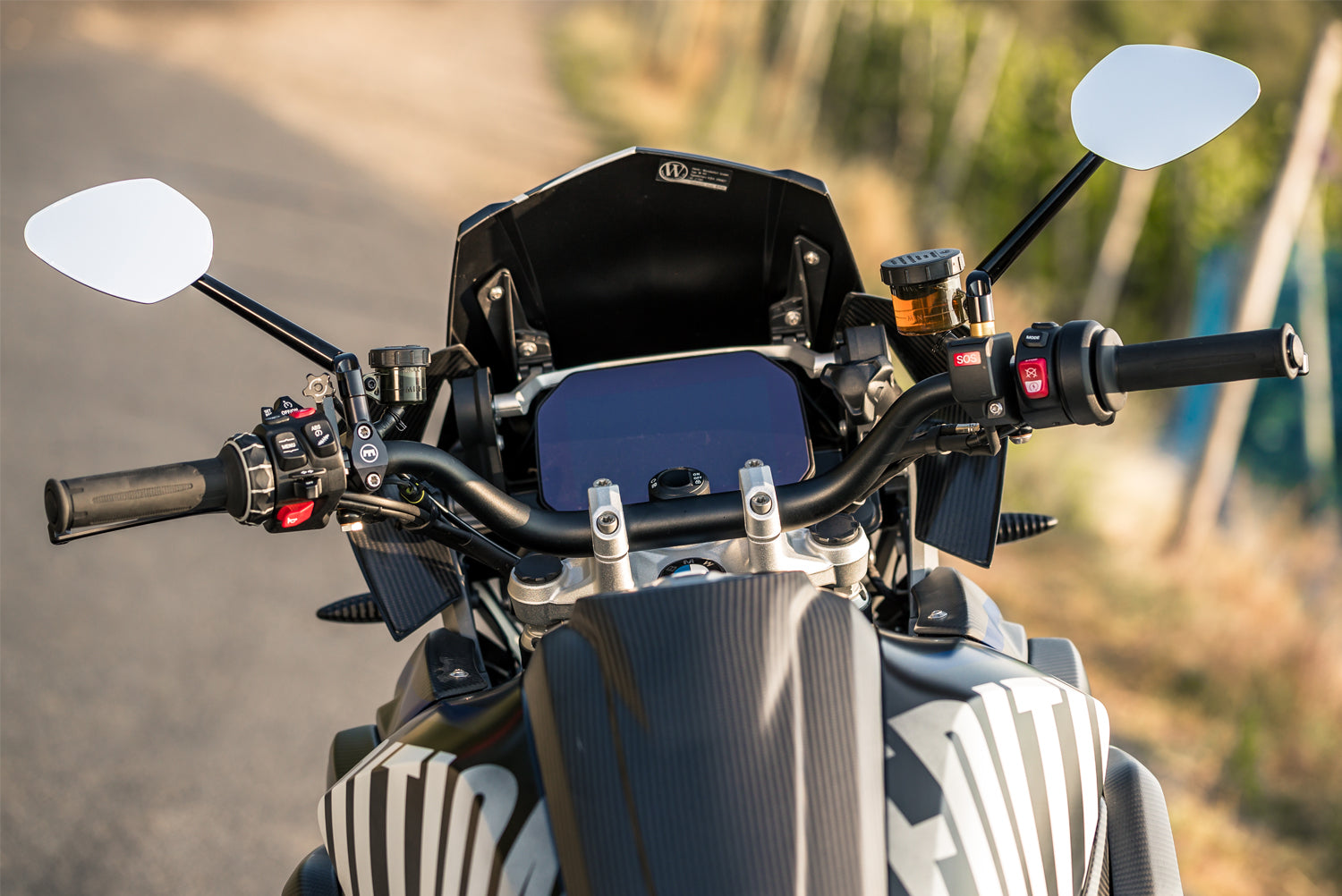 Wunderlich Tube-style Handlebar Pre-drilled | Black - Pyramid Motorcycle Accessories