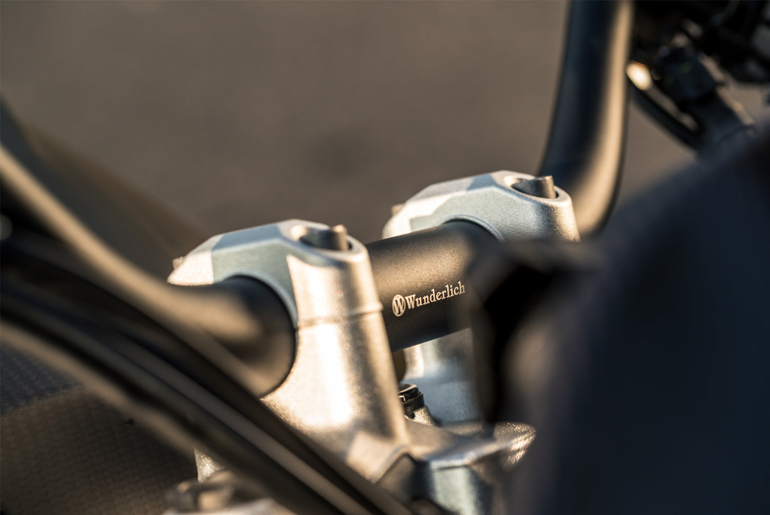 Wunderlich Tube-style Handlebar Pre-drilled | Black - Pyramid Motorcycle Accessories