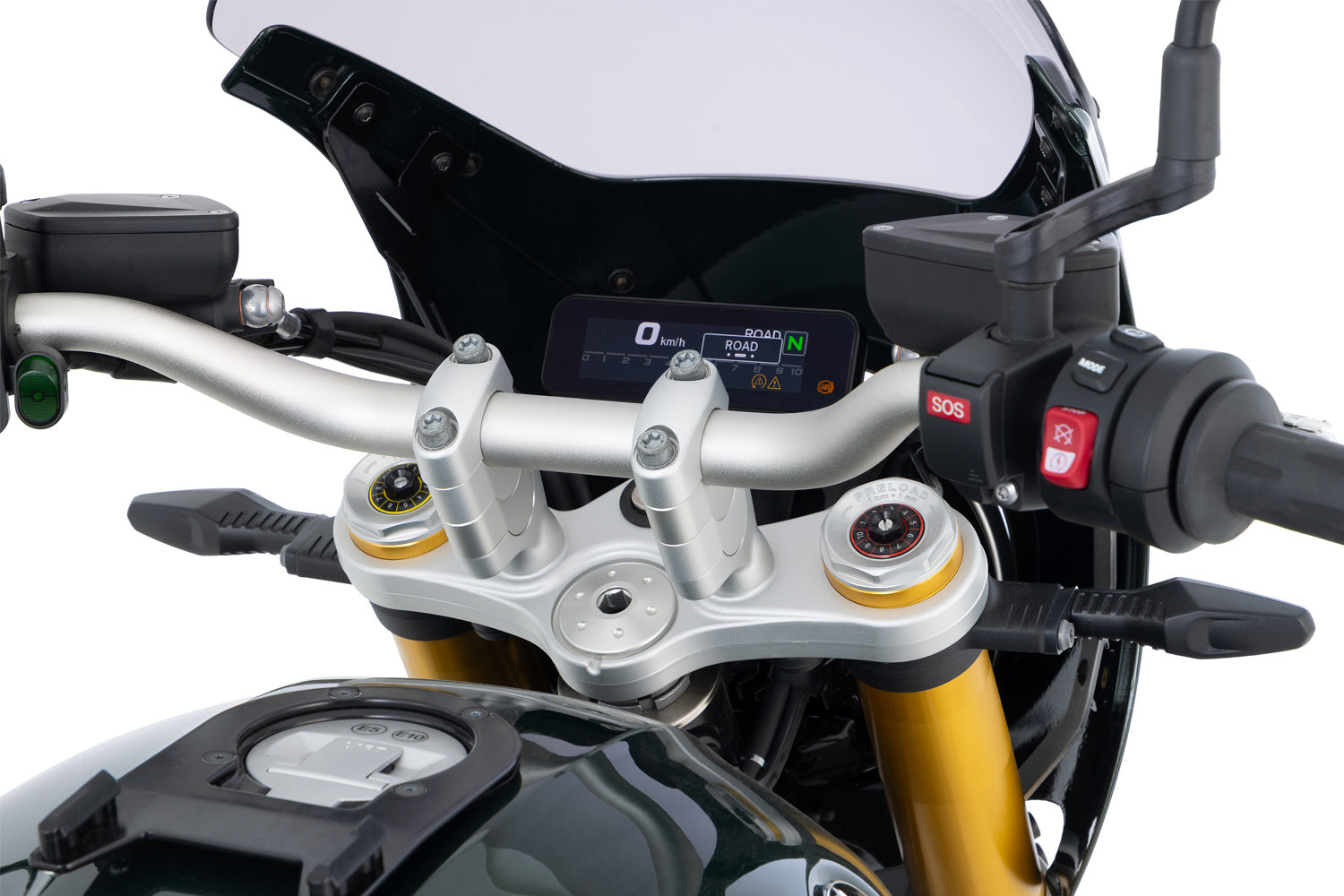 Wunderlich Handlebar Riser Ergo 20mm | Silver | BMW R 12 - Pyramid Motorcycle Accessories