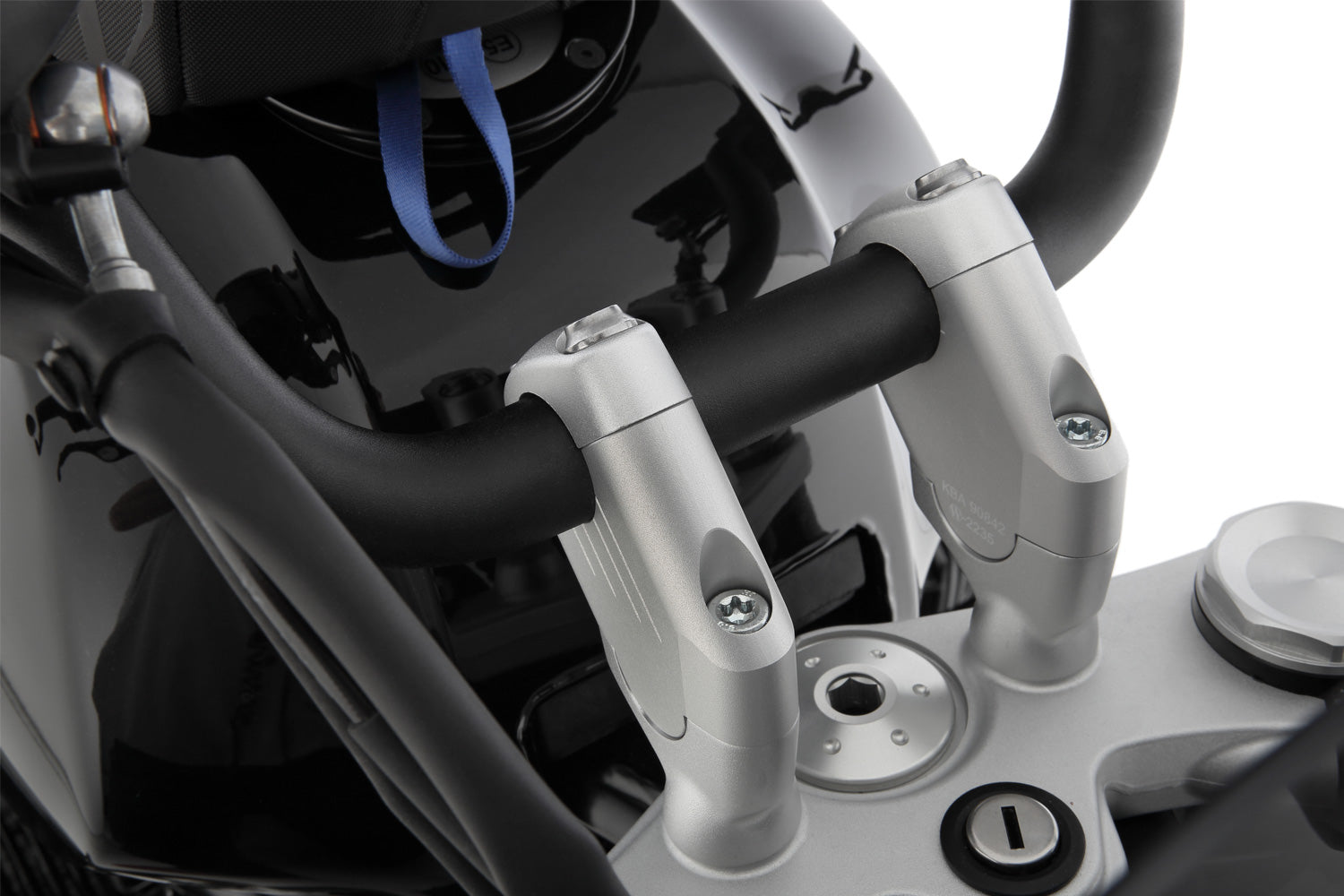 Wunderlich Handlebar Riser Ergo without Original Navigation System 15mm | SilverΒ -Β Β Pyramid Motorcycle Accessories