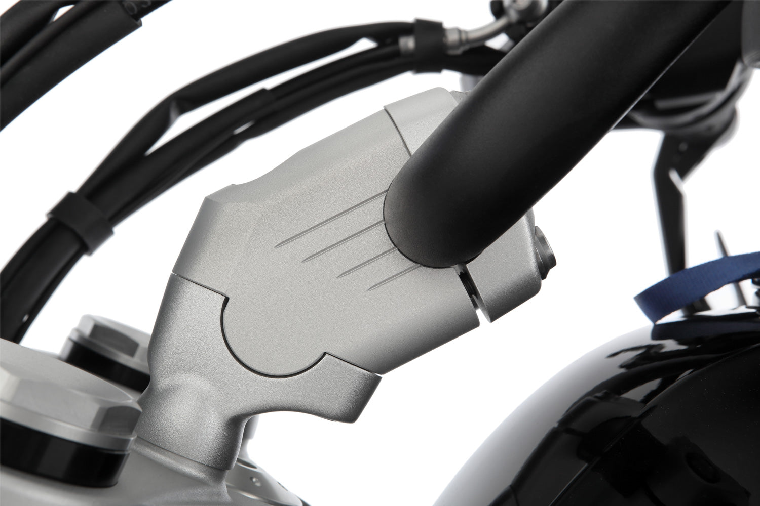 Wunderlich Handlebar Riser Ergo without Original Navigation System 15mm | SilverΒ -Β Β Pyramid Motorcycle Accessories