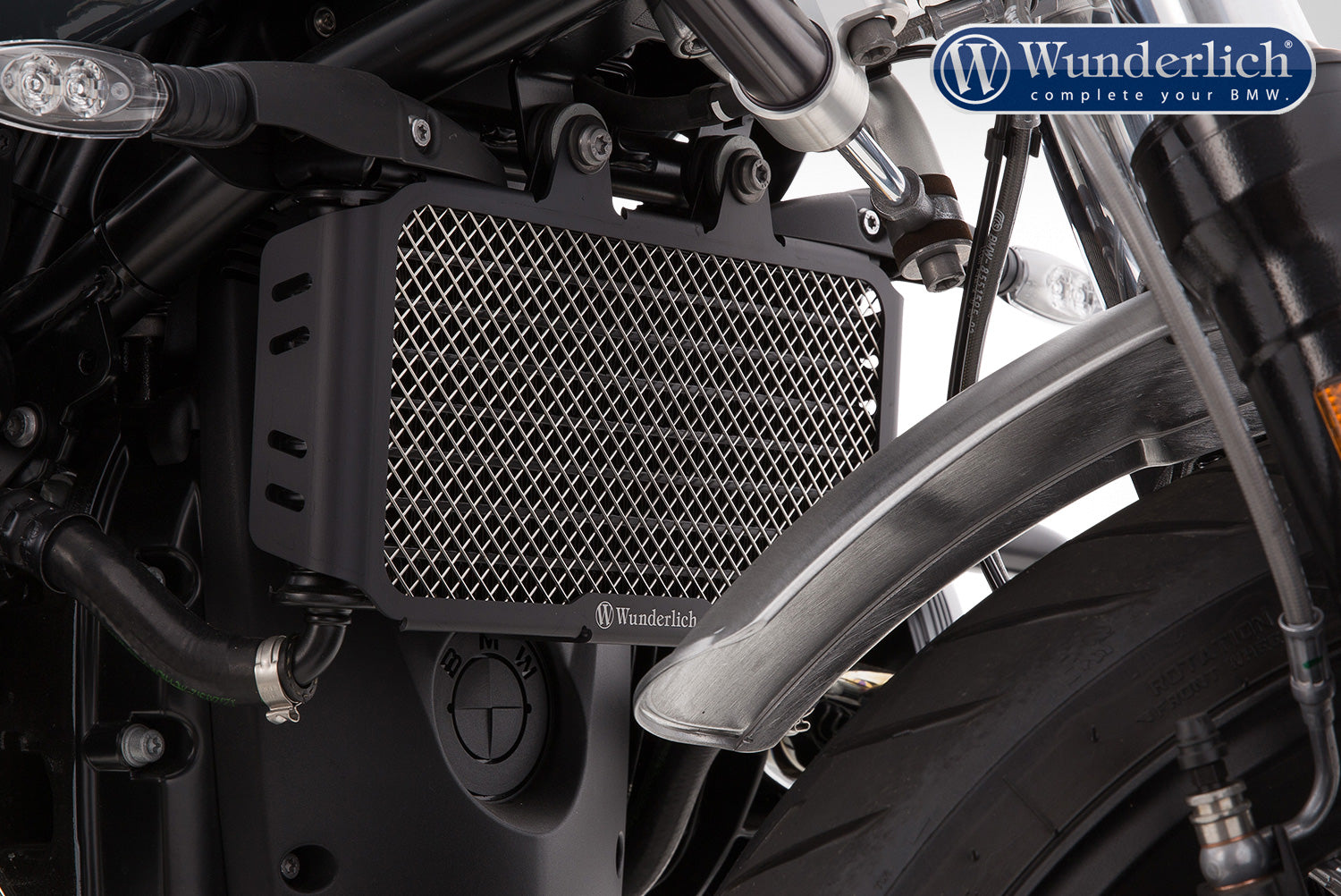 Wunderlich Oil Cooler Protection Grille Extreme | Black | BMW R nineT - Pyramid Motorcycle Accessories