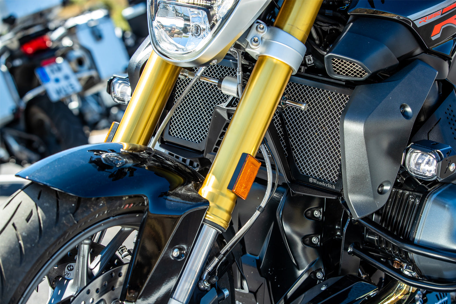 Wunderlich Protection Grille For Belly Pan | Black | BMW M 1000 R - Pyramid Motorcycle Accessories