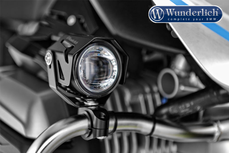 Wunderlich LED Additional Head Light Aton | Black | BMW R nineT - Pyramid Motorcycle Accessories