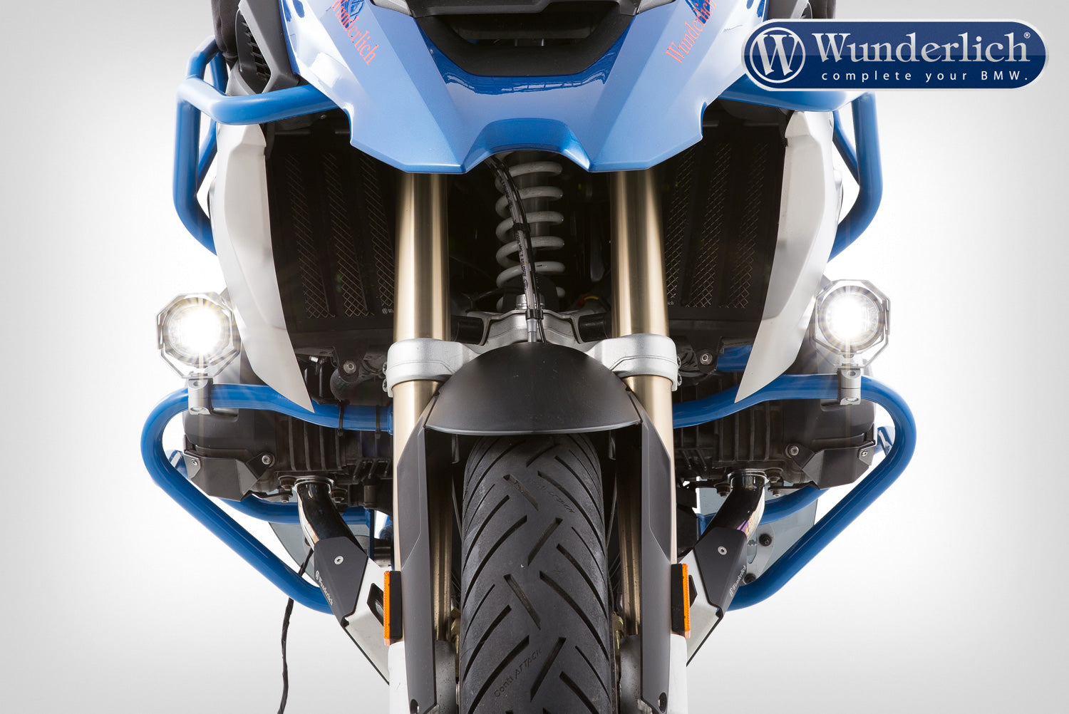 Wunderlich LED Additional Head Light Aton | Black | BMW R nineT - Pyramid Motorcycle Accessories