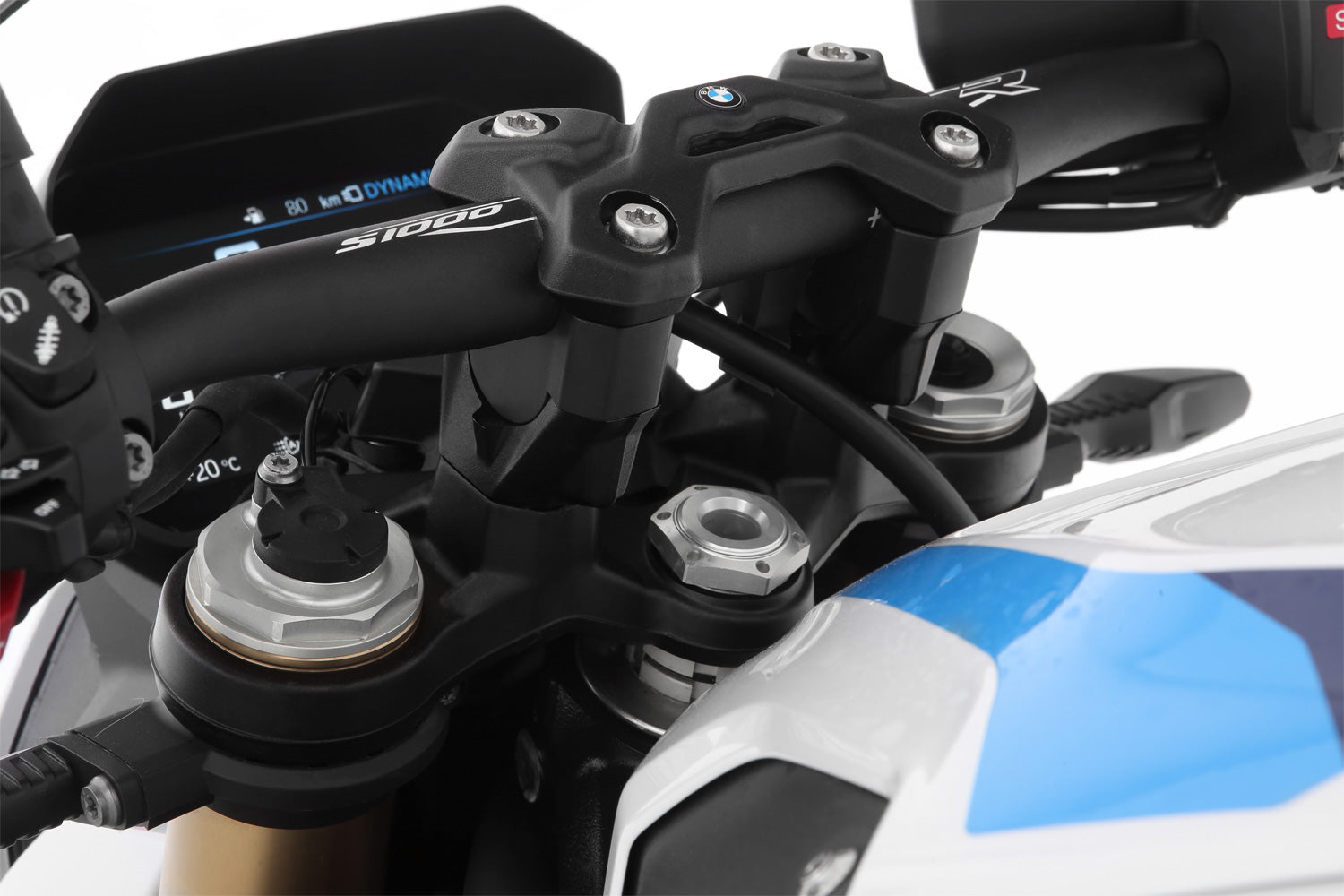 Wunderlich Sportergo Handlebar Riser 25mm | Black | S 1000 R - Pyramid Motorcycle Accessories