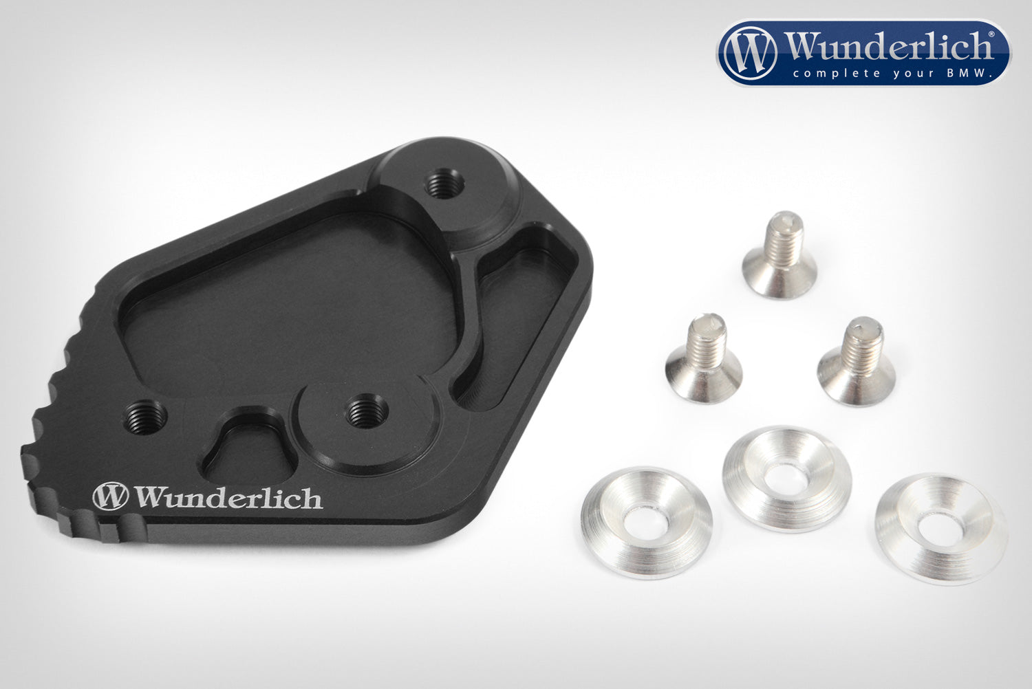 Wunderlich Side Stand Enlarger with Spikes | Black | BMW R 1250 RT - Pyramid Motorcycle Accessories