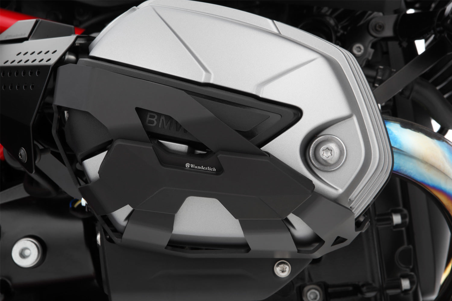 Wunderlich Valve Cover & Cylinder Protectors Dakar Left + Right | Black - Pyramid Motorcycle Accessories
