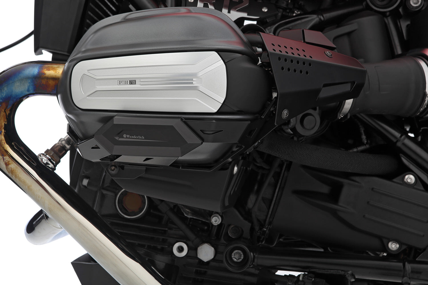 Wunderlich Valve Cover and Cylinder Protectors | Black | BMW R 12 - Pyramid Motorcycle Accessories