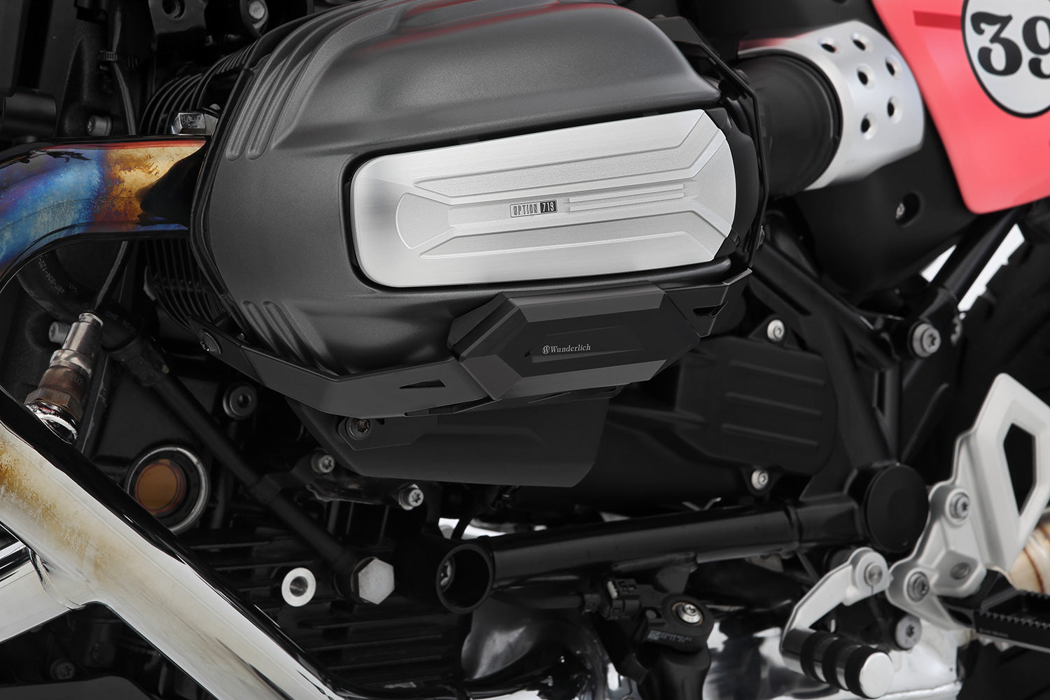 Wunderlich Valve Cover and Cylinder Protectors | Black | BMW R 12 - Pyramid Motorcycle Accessories