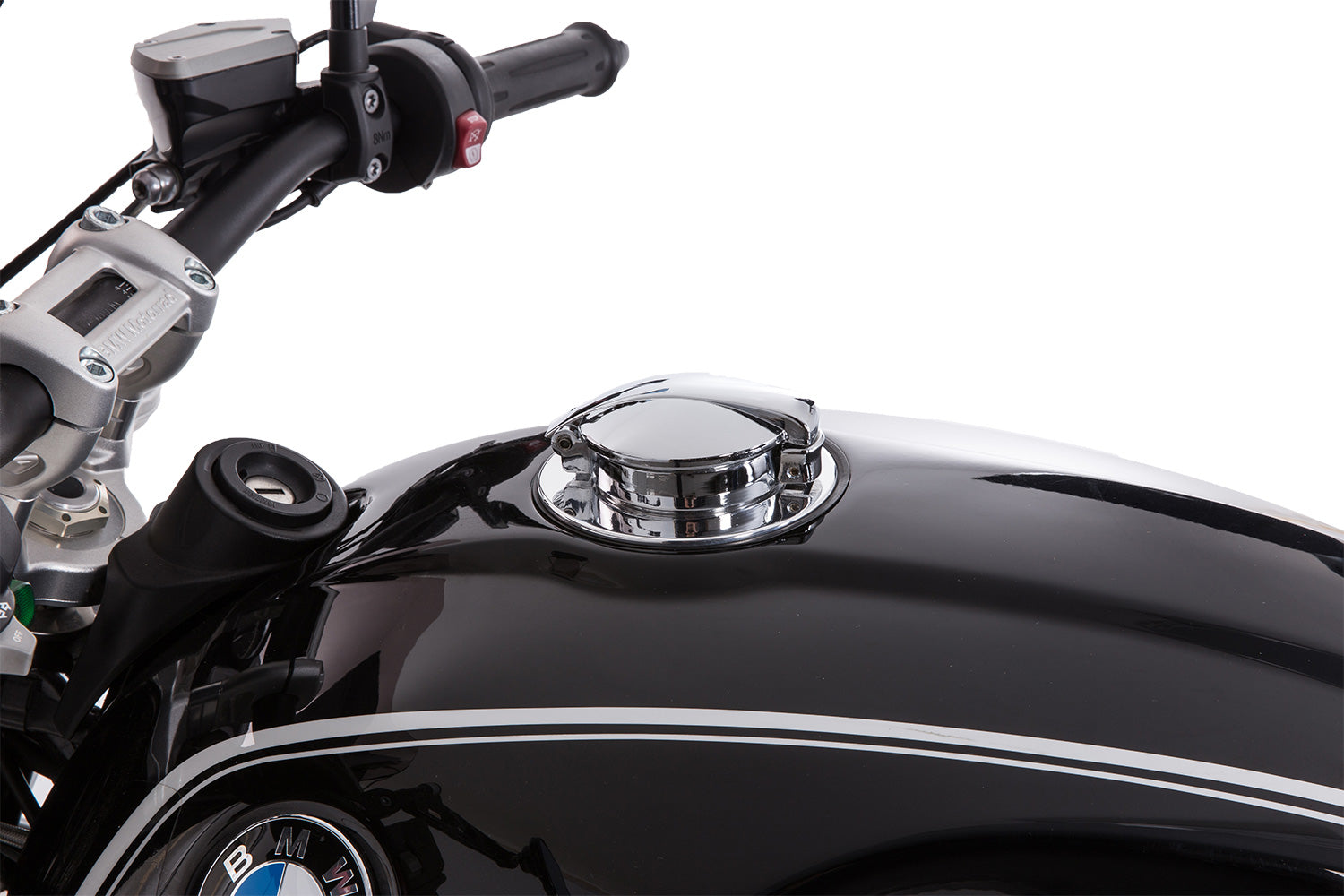 Wunderlich Tank Adapter Filler Cap Monza & Aston | Silver | BMW R nineT - Pyramid Motorcycle Accessories