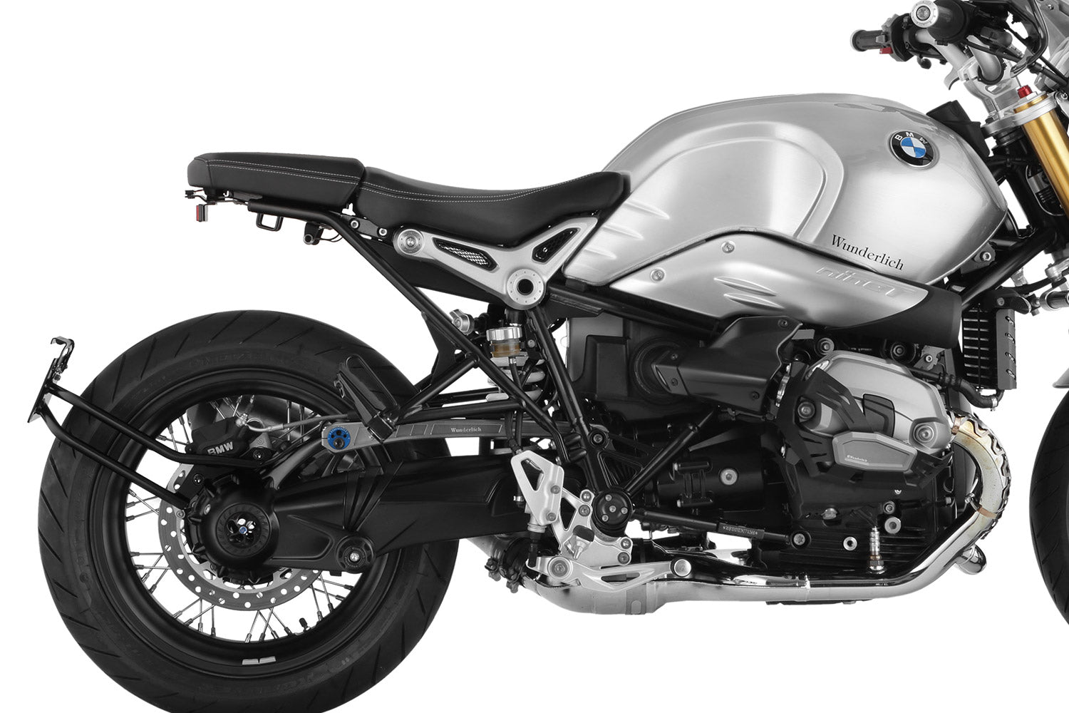 Wunderlich Swing License Plate Holder For Cardan Mount | Black | BMW R 12 - Pyramid Motorcycle Accessories