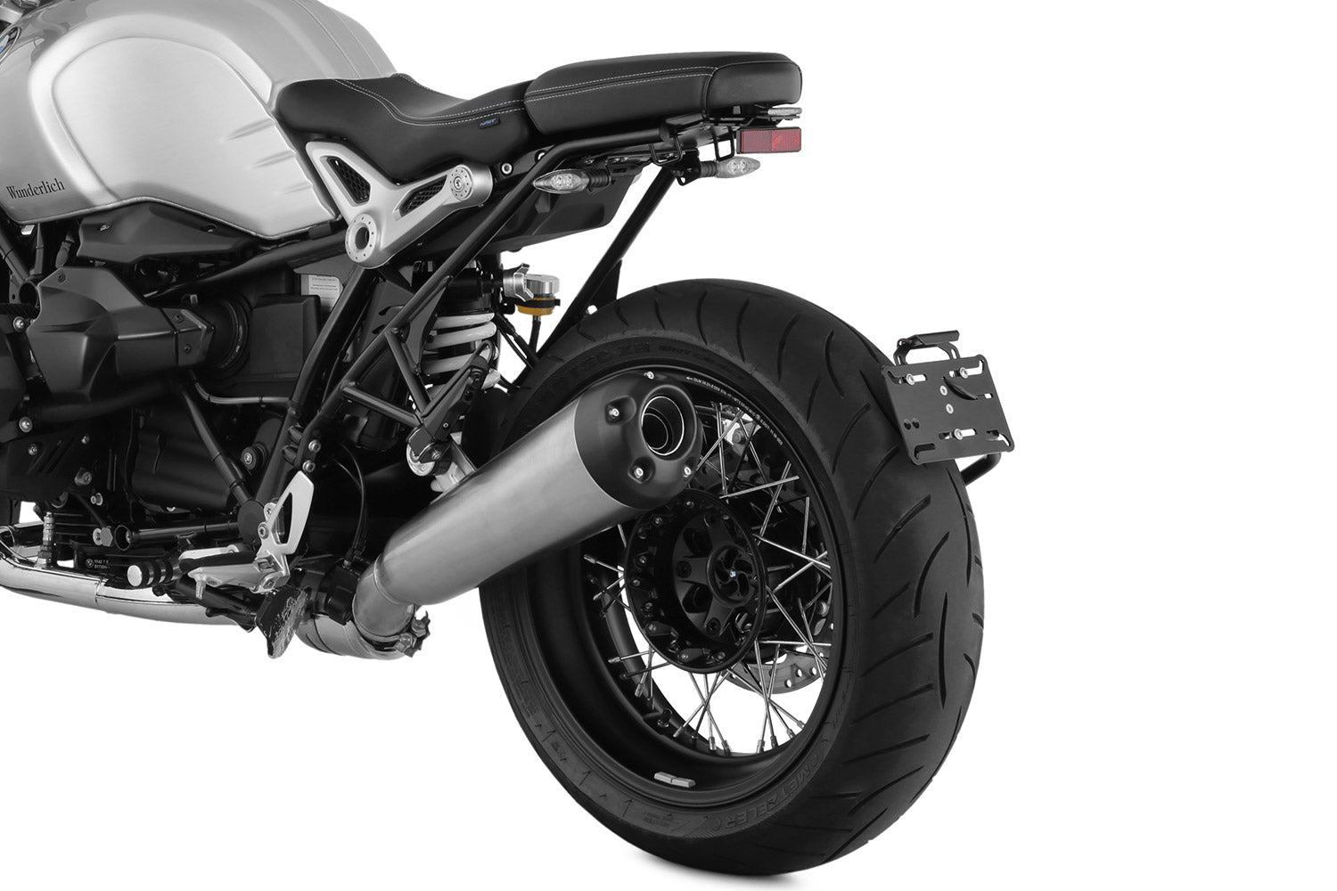 Wunderlich Swing License Plate Holder For Cardan Mount | Black | BMW R 12 - Pyramid Motorcycle Accessories