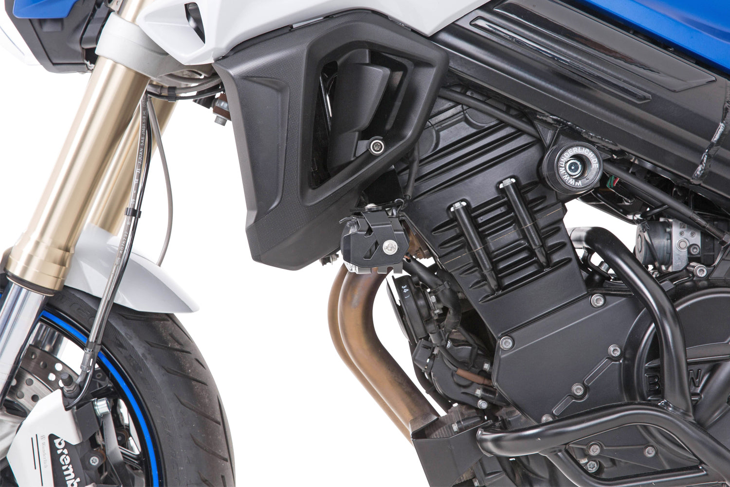 Wunderlich LED Auxiliary Headlight Microflooter | Silver | BMW R 1250 GS - Pyramid Motorcycle Accessories