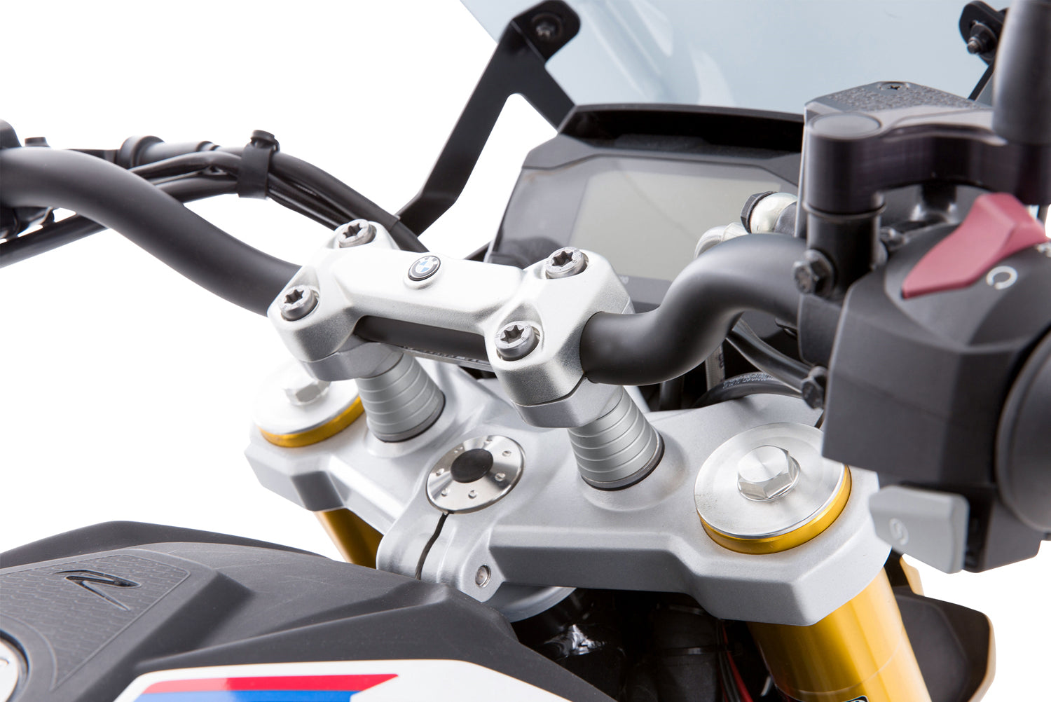 Wunderlich Ergo Handlebar Riser For Models with BMW | Silver - Pyramid Motorcycle Accessories