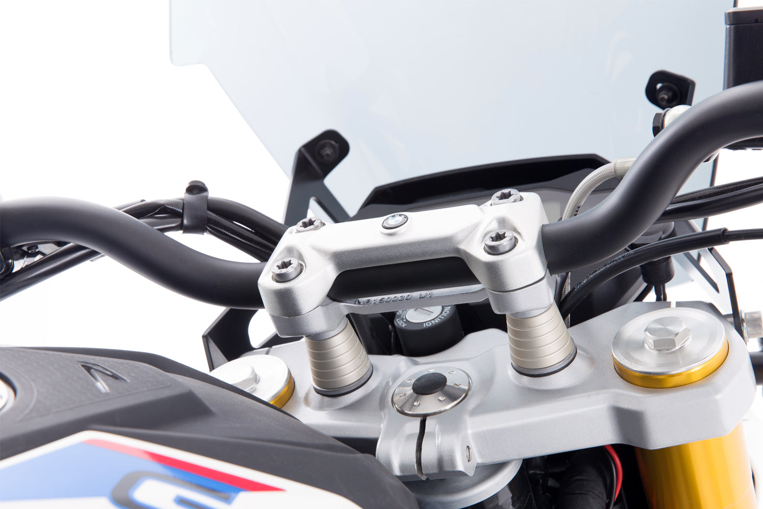 Wunderlich Ergo Handlebar Riser For Models with BMW | Silver - Pyramid Motorcycle Accessories