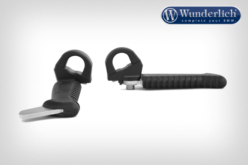 Wunderlich Protection Bar Foot Rests Left and Right | Black | BMW R 1200 RT - Pyramid Motorcycle Accessories