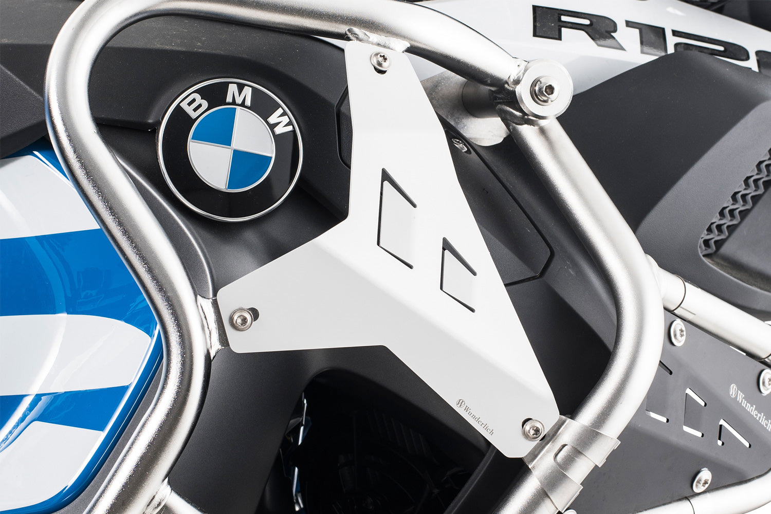 Wunderlich Filler Plate For Reinforcement Bar Set | Silver | BMW R 1200 GS - Pyramid Motorcycle Accessories