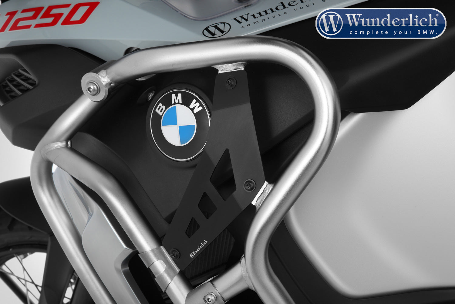 Wunderlich Filler Plates For Tank Protection Bar Extension Set | Black | BMW R 1250 GS Adventure - Pyramid Motorcycle Accessories
