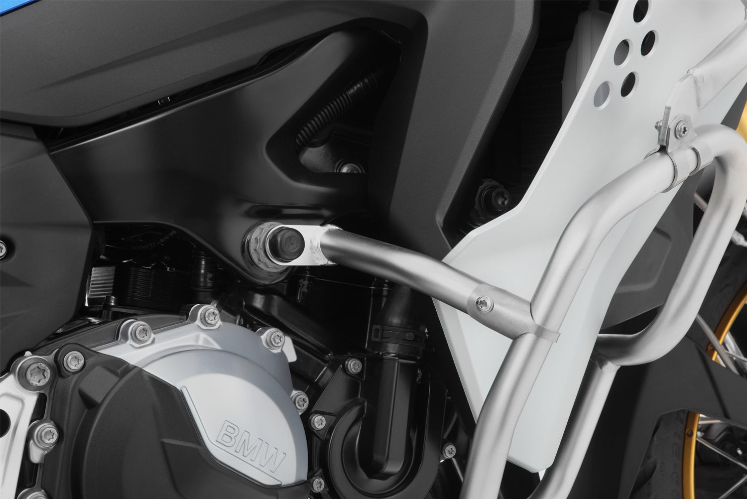 Wunderlich Reinforcement For Engine Protection Bar Set | Silver | BMW F 850 GS Adventure - Pyramid Motorcycle Accessories