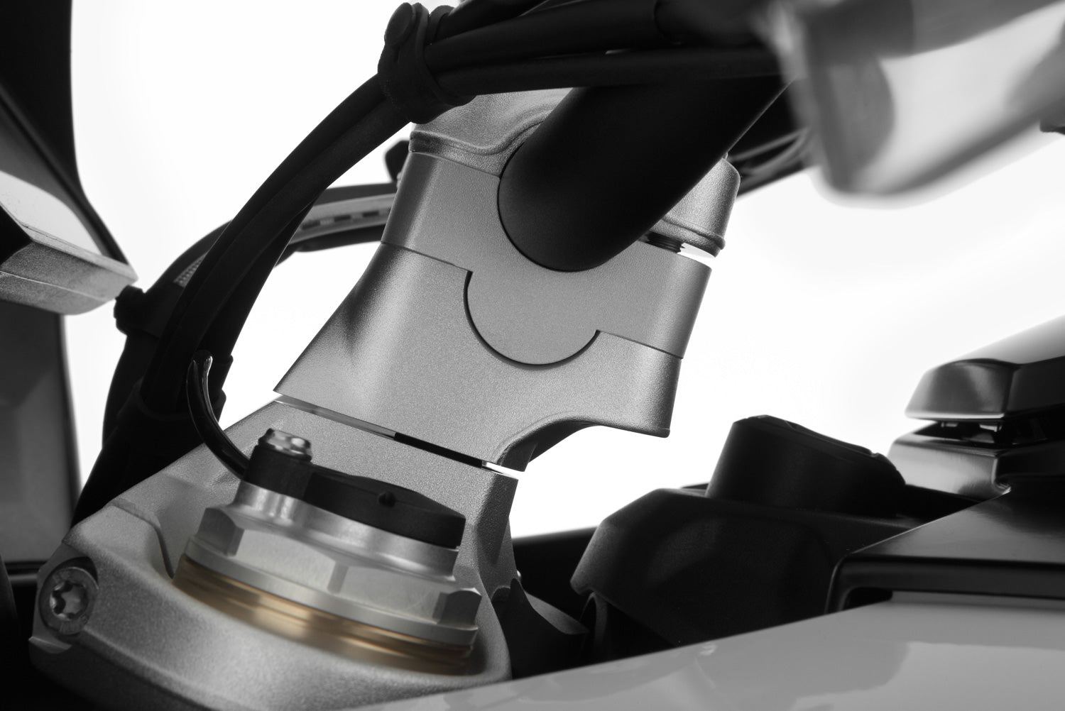 Wunderlich Handlebar Riser Ergo 20mm | Silver | BMW F 800 GT - Pyramid Motorcycle Accessories