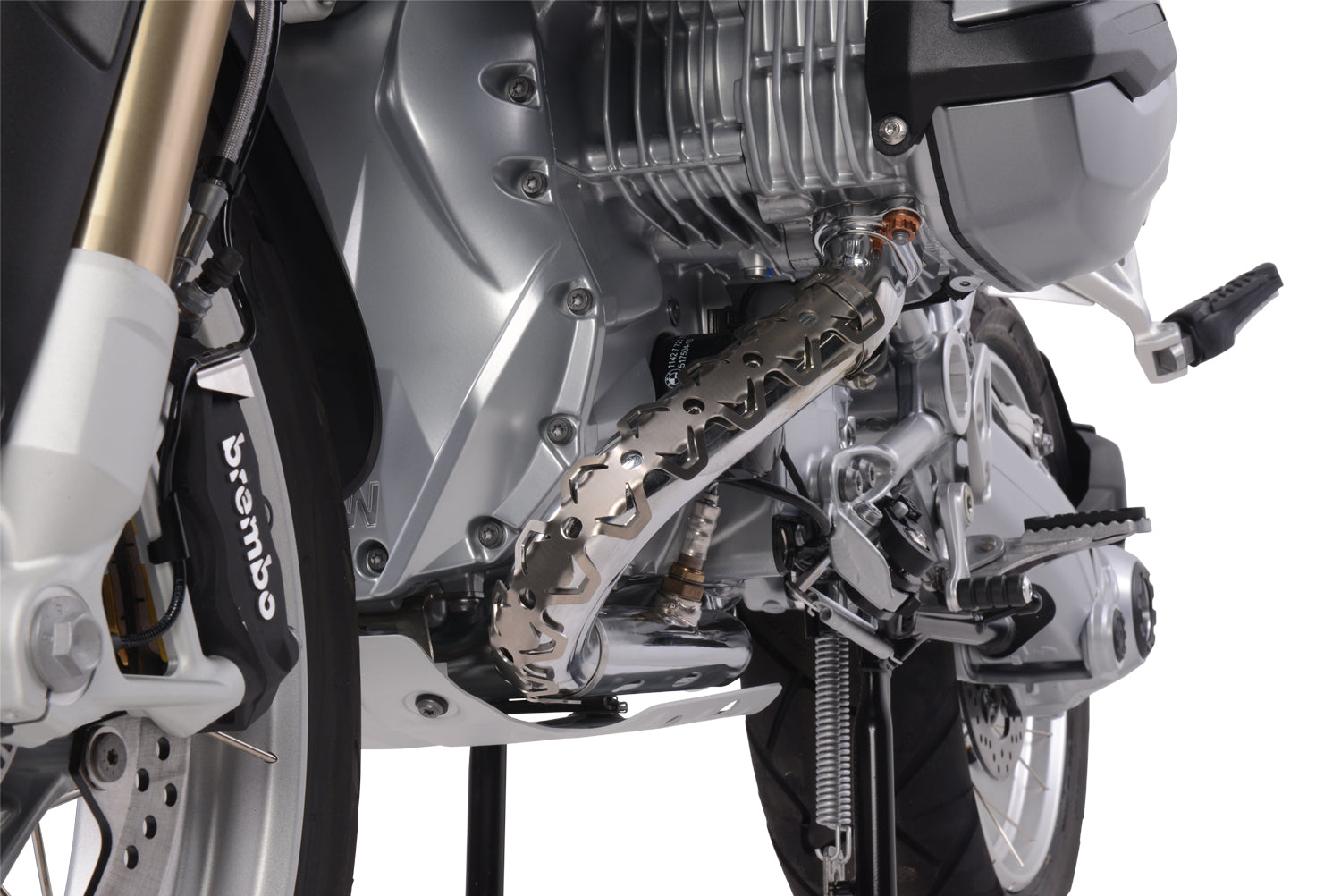 Wunderlich Reinforcement Bar for Original Engine Guard | Silver | BMW F 900 GS - Pyramid Motorcycle Accessories