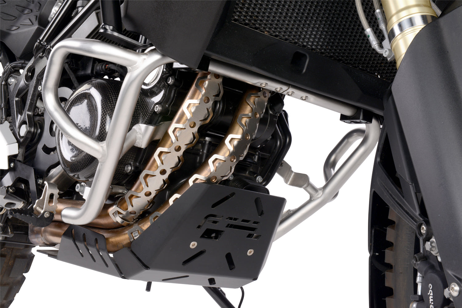 Wunderlich Reinforcement Bar for Original Engine Guard | Silver | BMW F 900 GS - Pyramid Motorcycle Accessories